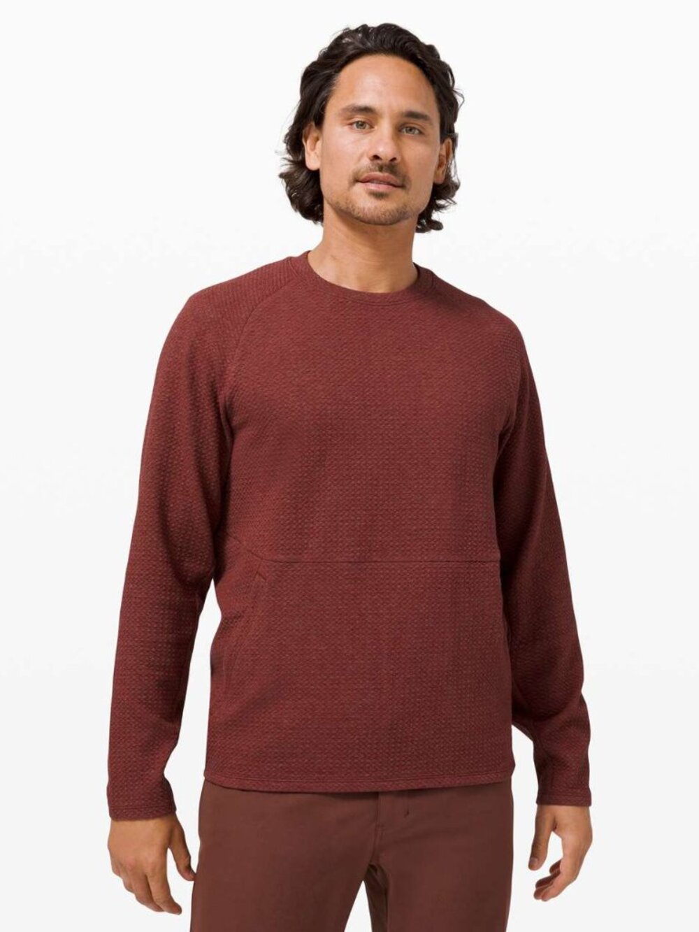 Lululemon Men's At Ease Crew - Dark Red
